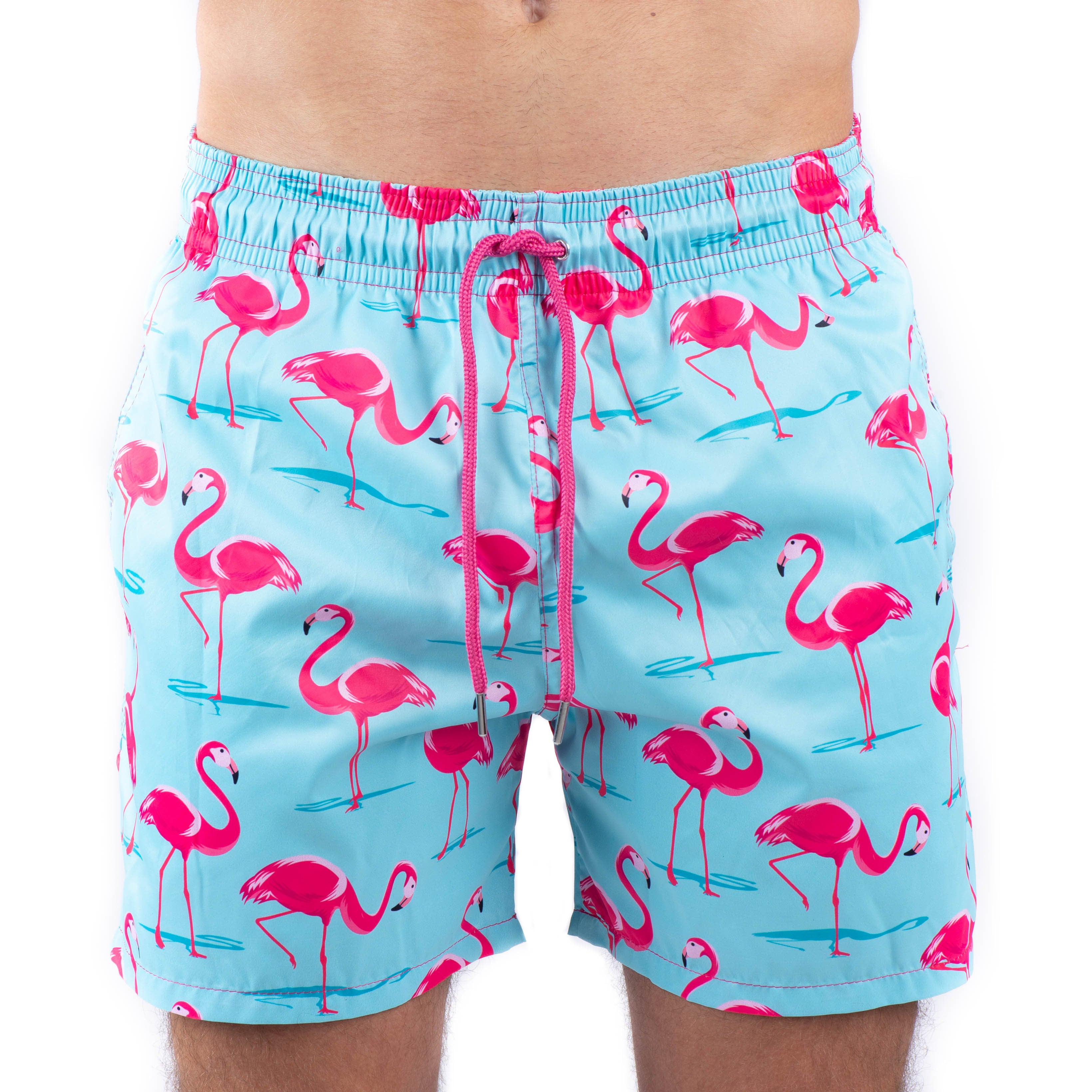 Traje de Baño con Estampado "Flamingos Classic" para Hombre – Swimwear